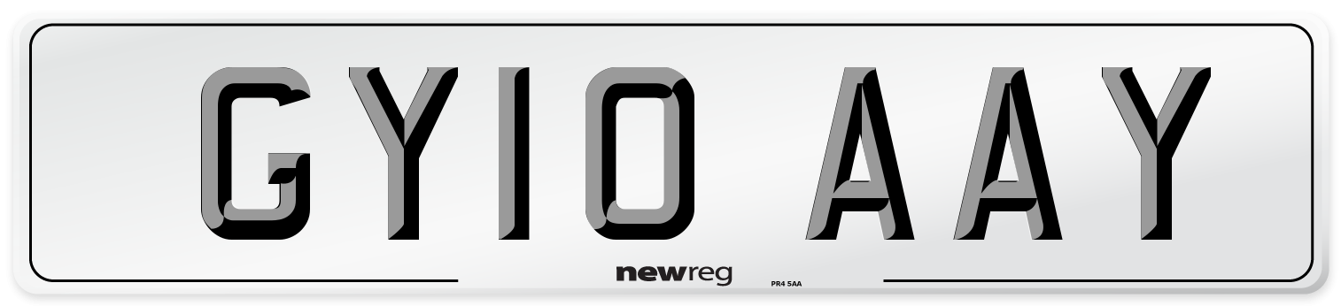 GY10 AAY Number Plate from New Reg